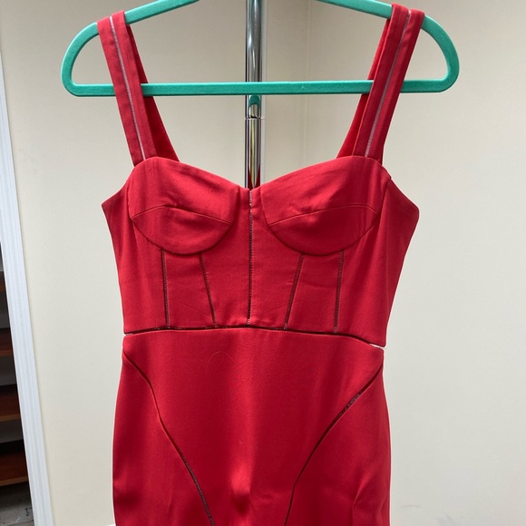 Jonathan Simkhai Sheer Trim Ruffled Crepe Minidress - Picture 9 of 14